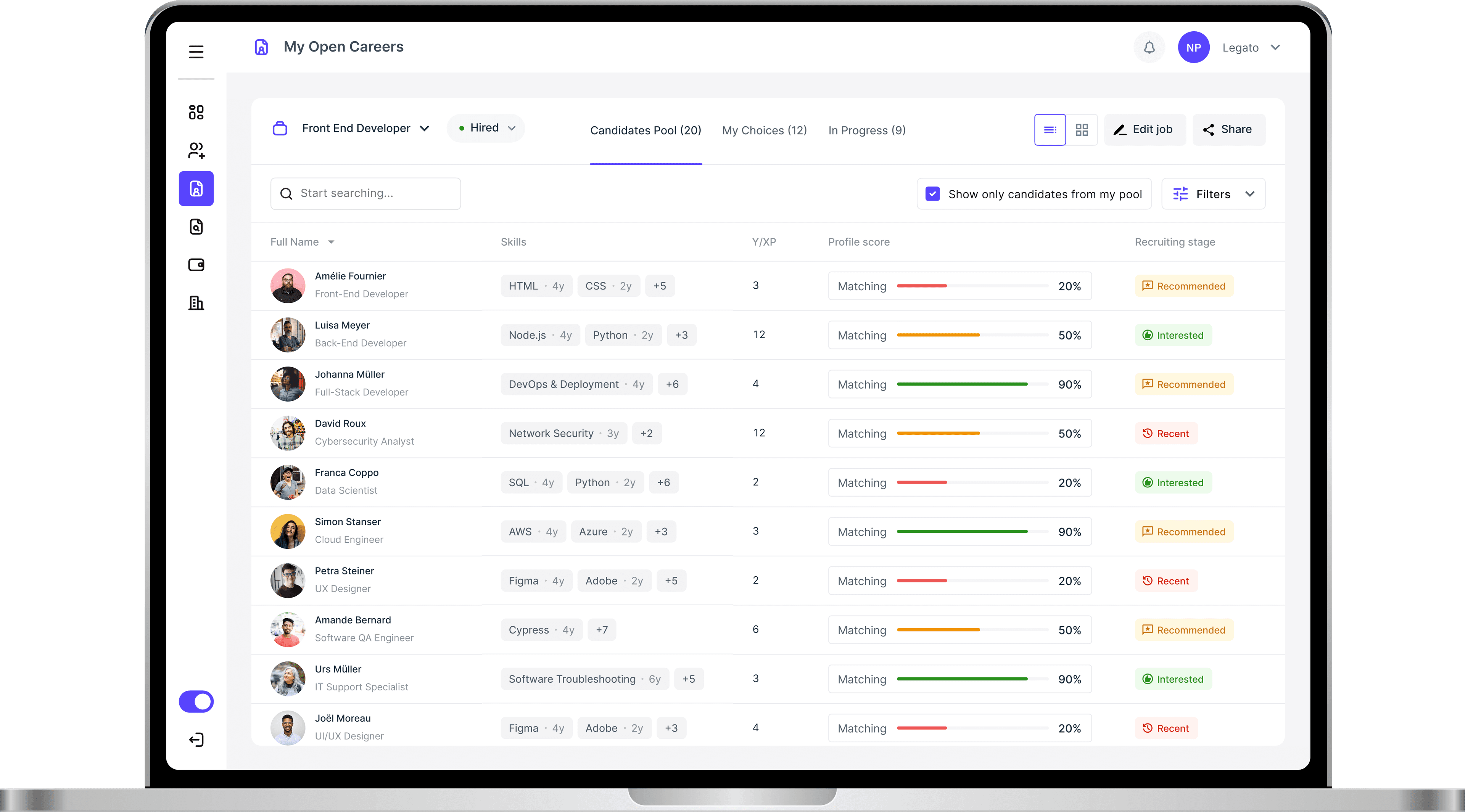 Recruiter Navigation