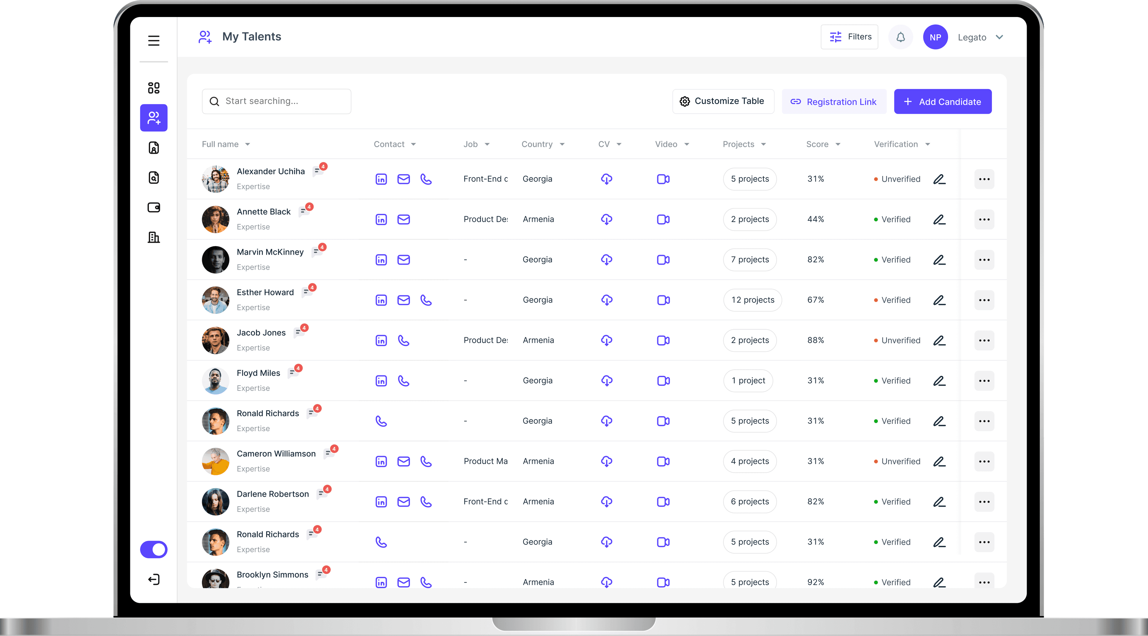 Recruiter Navigation