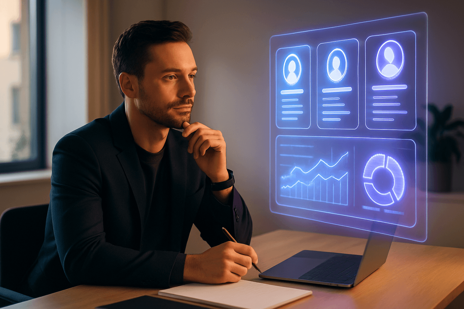 Recruiter working alongside an AI interface — will AI replace recruiters